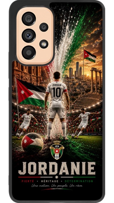 Coque Samsung Galaxy A53 5G - Silicone rigide noir Football Jordanie splash 2026