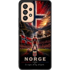 Coque Samsung Galaxy A53 5G - Silicone rigide noir Football Norvège splash 2026