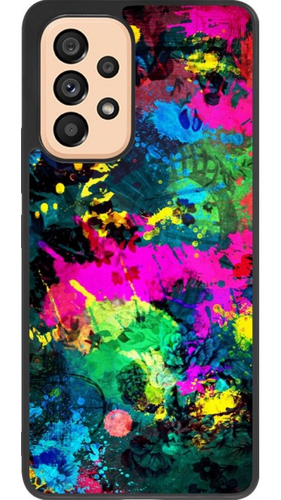 Coque Samsung Galaxy A53 5G - Silicone rigide noir Splash paint