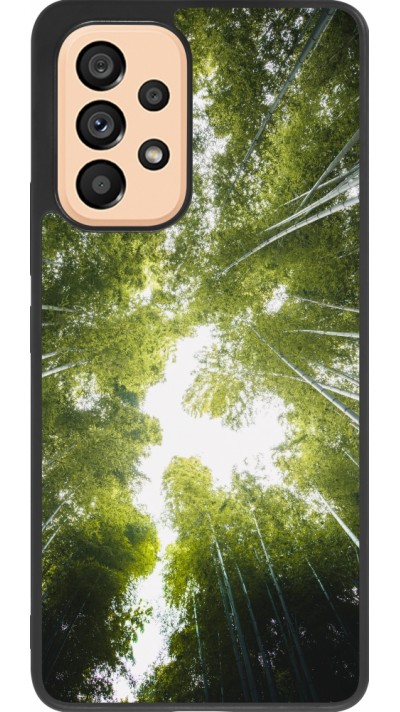 Coque Samsung Galaxy A53 5G - Silicone rigide noir Spring 23 forest blue sky