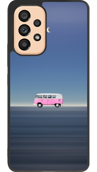 Coque Samsung Galaxy A53 5G - Silicone rigide noir Spring 23 pink bus