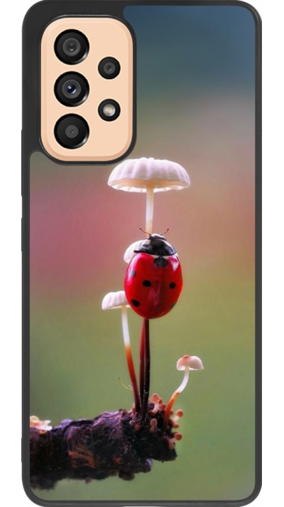 Coque Samsung Galaxy A53 5G - Silicone rigide noir Ladybird on a mushroom 2026