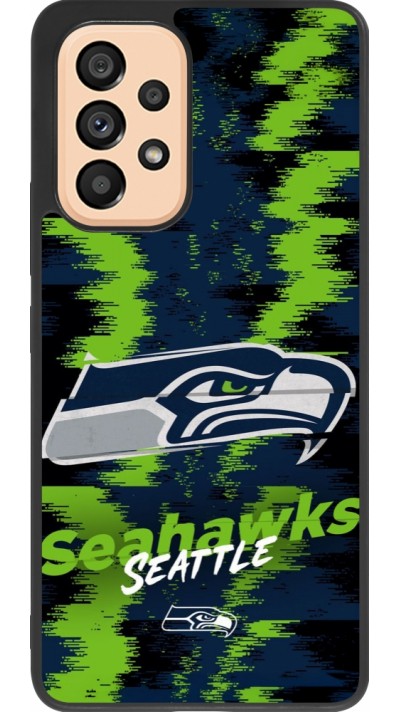 Coque Samsung Galaxy A53 5G - Silicone rigide noir Super Bowl 26 Seattle 2