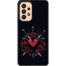Coque Samsung Galaxy A53 5G - Silicone rigide noir Valentine 2024 gothic love