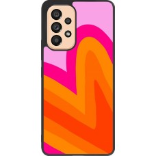 Coque Samsung Galaxy A53 5G - Silicone rigide noir Valentine 2024 heart gradient