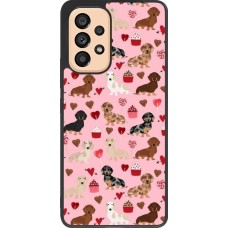 Coque Samsung Galaxy A53 5G - Silicone rigide noir Valentine 2024 puppy love