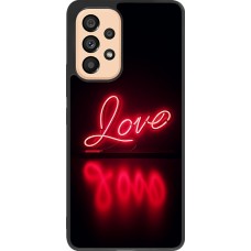 Samsung Galaxy A53 5G Case Hülle - Silikon schwarz Valentine 2025 Neon Liebe