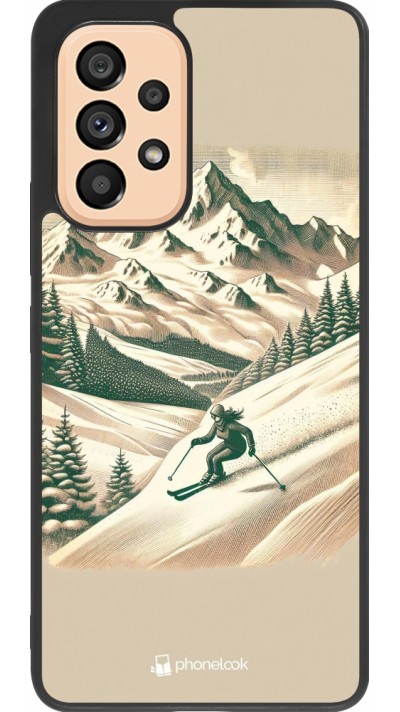 Samsung Galaxy A53 5G Case Hülle - Silikon schwarz Vintage Skiberg