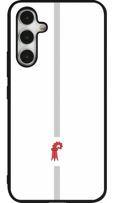 Samsung Galaxy A54 Case Hülle - Silikon schwarz Kanton BL weiss