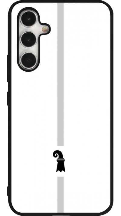 Samsung Galaxy A54 Case Hülle - Silikon schwarz Kanton BS weiss