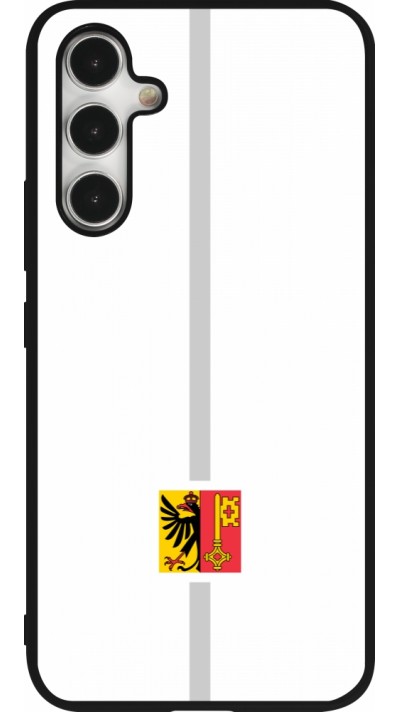 Samsung Galaxy A54 Case Hülle - Silikon schwarz Kanton GE weiss