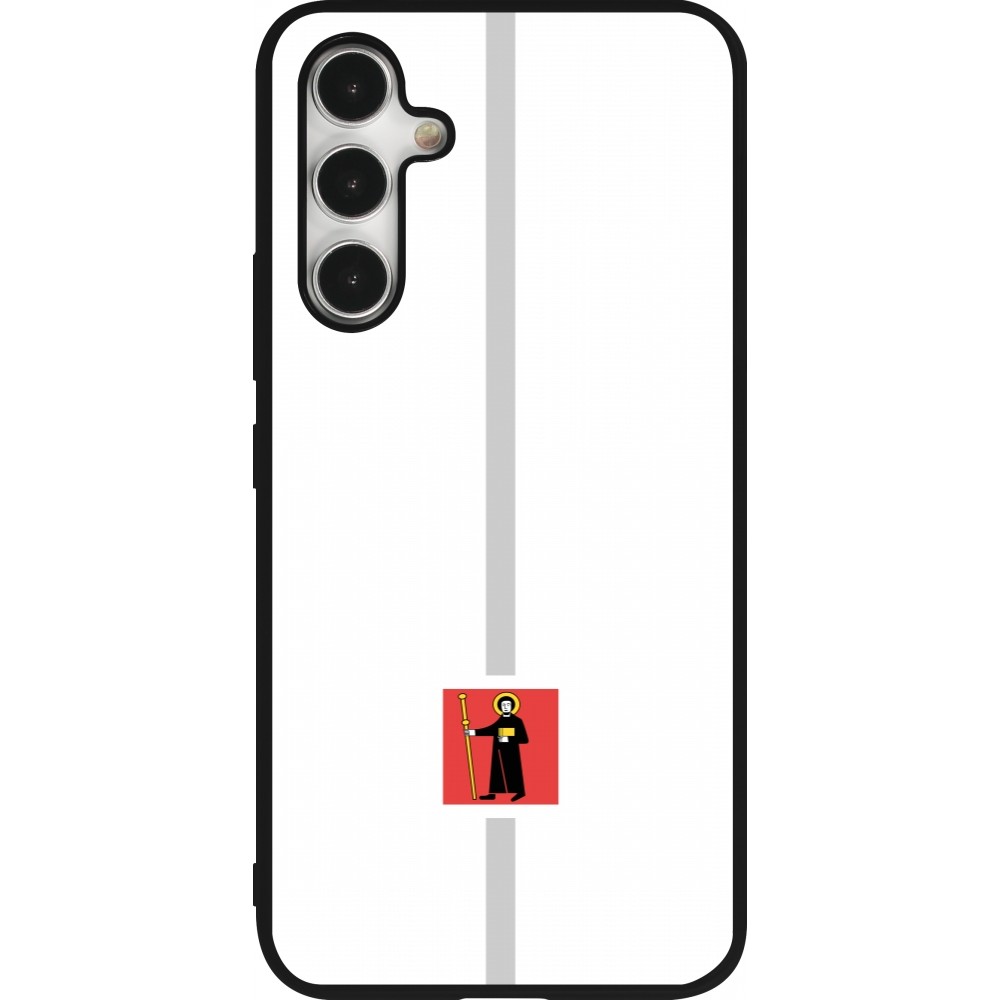 Samsung Galaxy A54 Case Hülle - Silikon schwarz Kanton GL weiss