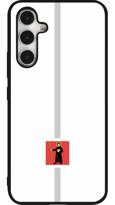 Samsung Galaxy A54 Case Hülle - Silikon schwarz Kanton GL weiss