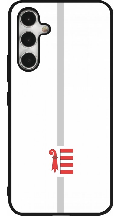 Samsung Galaxy A54 Case Hülle - Silikon schwarz Kanton JU weiss