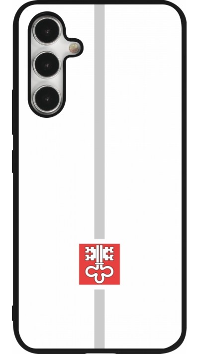 Samsung Galaxy A54 Case Hülle - Silikon schwarz Kanton NW weiss