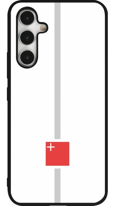 Samsung Galaxy A54 Case Hülle - Silikon schwarz Kanton SZ weiss