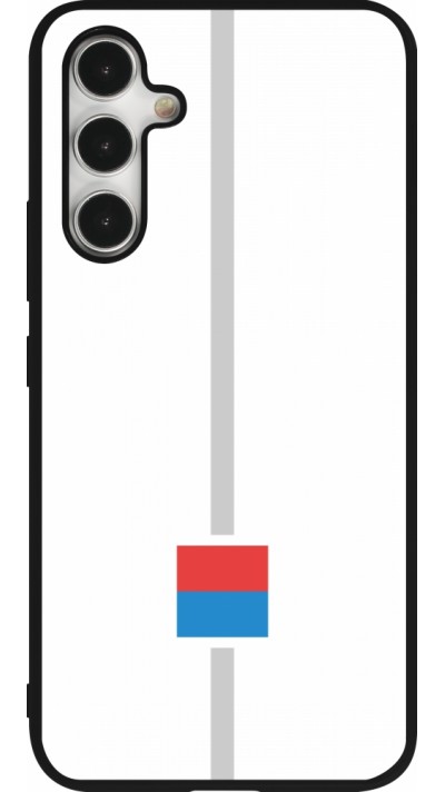 Samsung Galaxy A54 Case Hülle - Silikon schwarz Kanton TI weiss