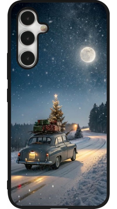 Coque Samsung Galaxy A54 5G - Silicone rigide noir Christmas 25 Car with Tree Xmas