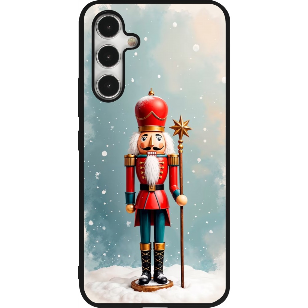 Coque Samsung Galaxy A54 5G - Silicone rigide noir Christmas 25 Nutcracker Snow