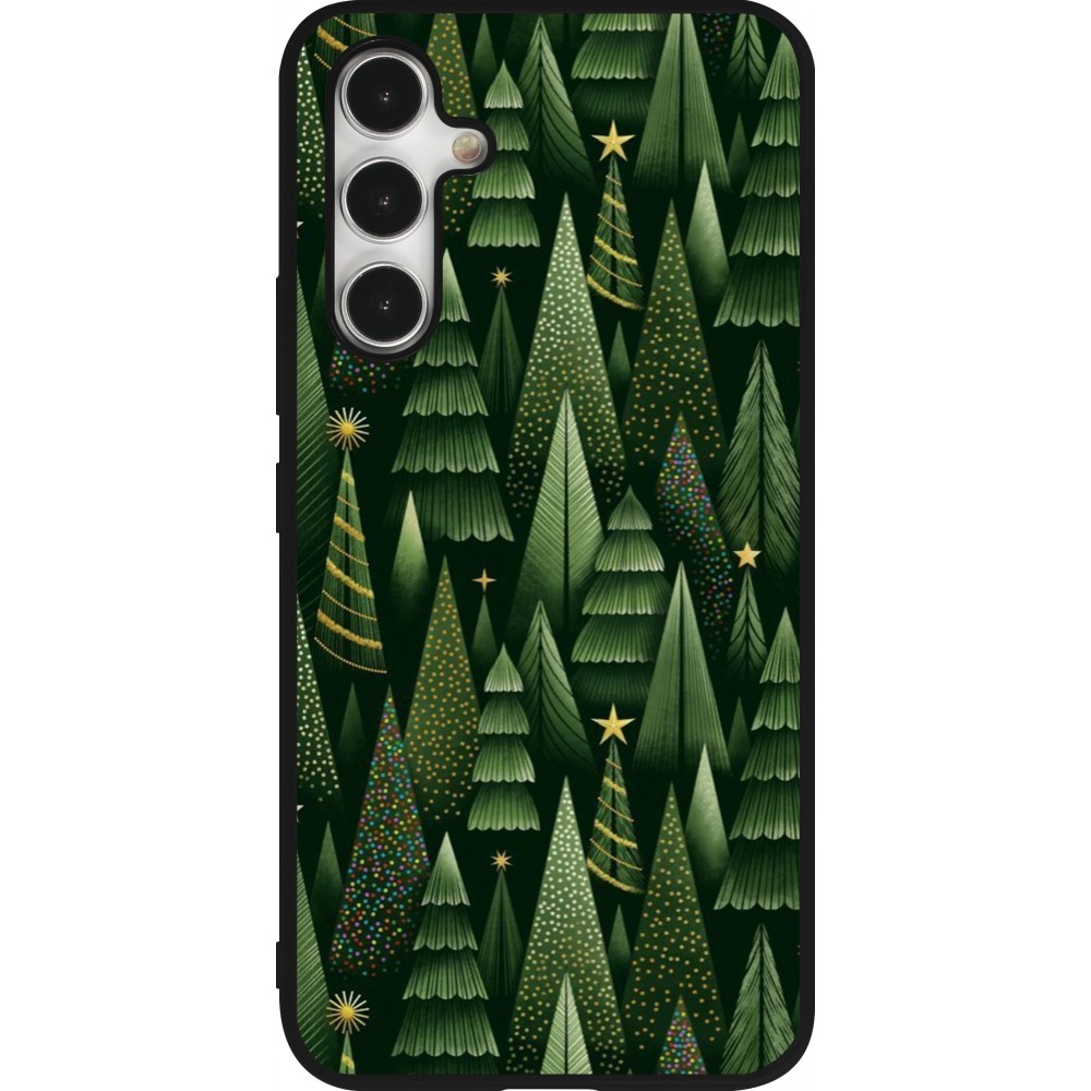 Coque Samsung Galaxy A54 5G - Silicone rigide noir Christmas 25 Pattern Xmas Tree