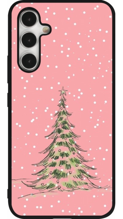 Coque Samsung Galaxy A54 5G - Silicone rigide noir Christmas 25 Pink Tree