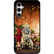 Coque Samsung Galaxy A54 5G - Silicone rigide noir Christmas 25 Xmas Cat