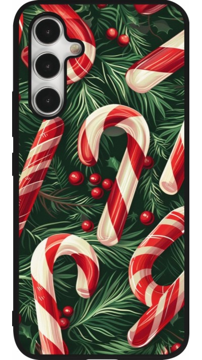 Coque Samsung Galaxy A54 5G - Silicone rigide noir Christmas 25 Xmas Stick
