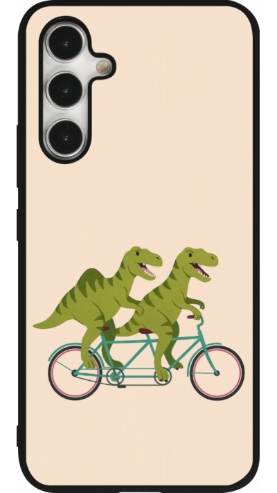 Coque Samsung Galaxy A54 5G - Silicone rigide noir Dinosaurs on bikes 2026