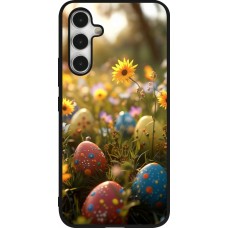 Coque Samsung Galaxy A54 5G - Silicone rigide noir Easter 2026 Decorated eggs