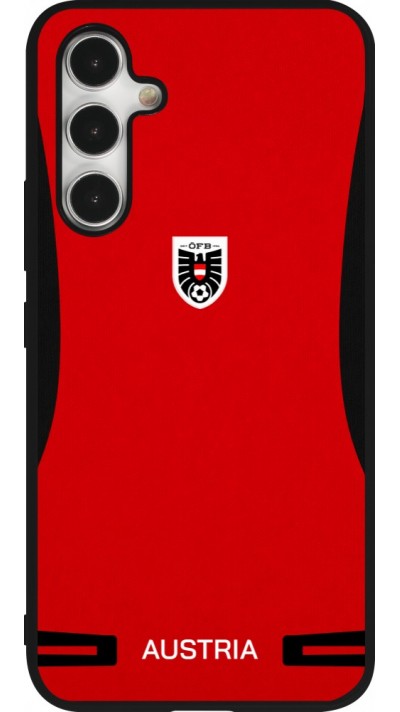 Coque Samsung Galaxy A54 5G - Silicone rigide noir Maillot de football Autriche 2026 personnalisable