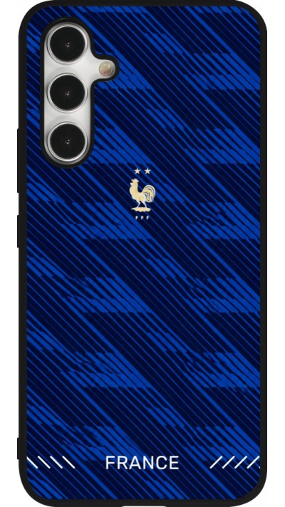 Coque Samsung Galaxy A54 5G - Silicone rigide noir Maillot de football France 2026 personnalisable