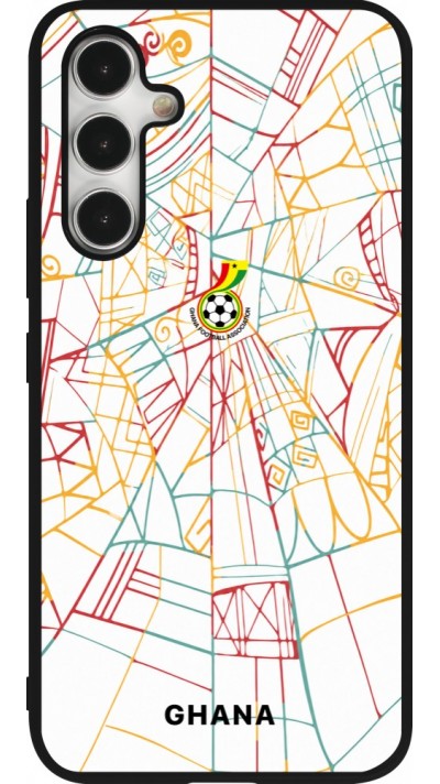 Coque Samsung Galaxy A54 5G - Silicone rigide noir Maillot de football Ghana 2026 personnalisable