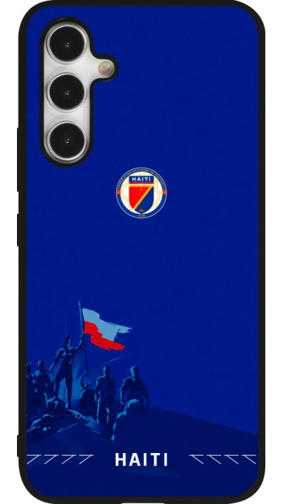 Coque Samsung Galaxy A54 5G - Silicone rigide noir Maillot de football Haiti 2026 personnalisable