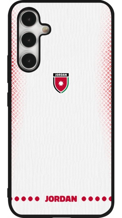 Coque Samsung Galaxy A54 5G - Silicone rigide noir Maillot de football Jordanie 2026 personnalisable