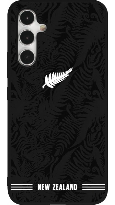 Coque Samsung Galaxy A54 5G - Silicone rigide noir Maillot de football Nouvelle-Zélande 2026 personnalisable
