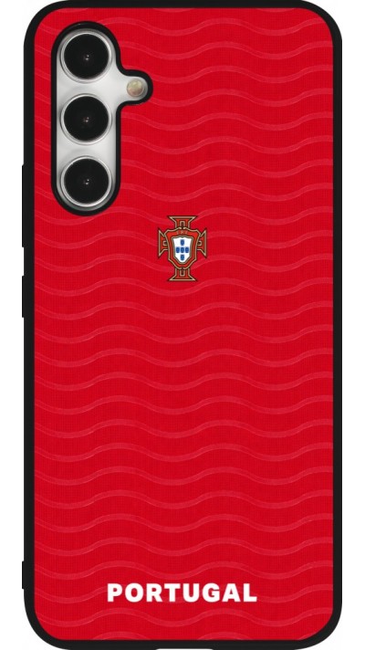Coque Samsung Galaxy A54 5G - Silicone rigide noir Maillot de football Portugal 2026 personnalisable
