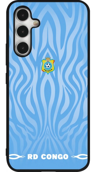 Coque Samsung Galaxy A54 5G - Silicone rigide noir Maillot de football RD Congo 2026 personnalisable