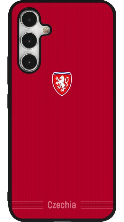 Coque Samsung Galaxy A54 5G - Silicone rigide noir Maillot de football Répuplique Tchèque 2026 personnalisable