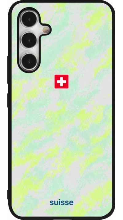 Coque Samsung Galaxy A54 5G - Silicone rigide noir Maillot de football Suisse Away 2026 personnalisable