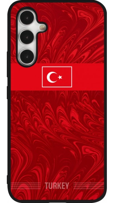 Coque Samsung Galaxy A54 5G - Silicone rigide noir Maillot de football Turquie 2026 personnalisable