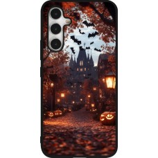 Coque Samsung Galaxy A54 5G - Silicone rigide noir Halloween 2025 Haunted house