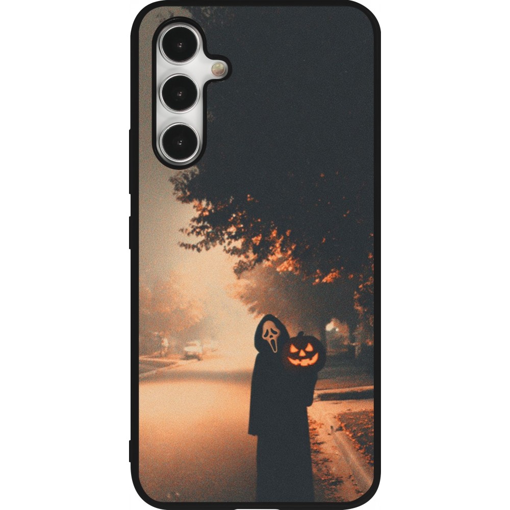 Coque Samsung Galaxy A54 5G - Silicone rigide noir Halloween 2025 Scream