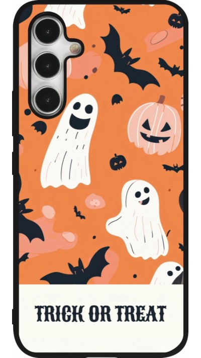 Coque Samsung Galaxy A54 5G - Silicone rigide noir Halloween 2025 Trick treat