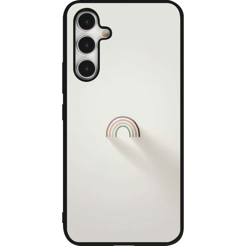 Coque Samsung Galaxy A54 5G - Silicone rigide noir Mini Rainbow Minimal