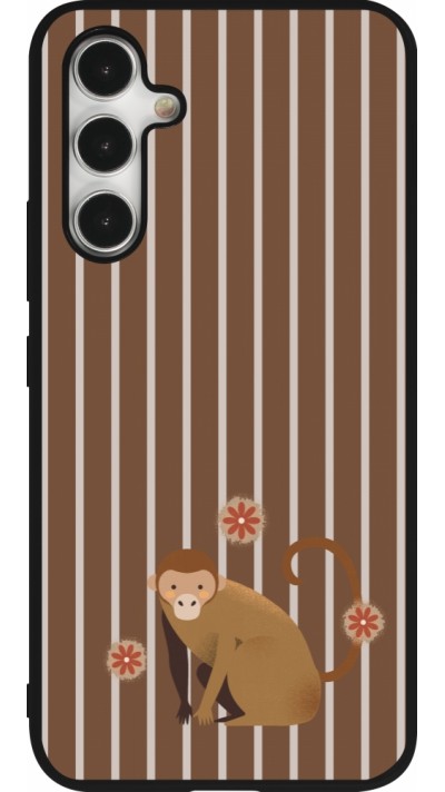 Samsung Galaxy A54 Case Hülle - Silikon schwarz Monkey with stripes Samsung Galaxy A54 Case Hülle - Silikon schwarz Monkey with stripes