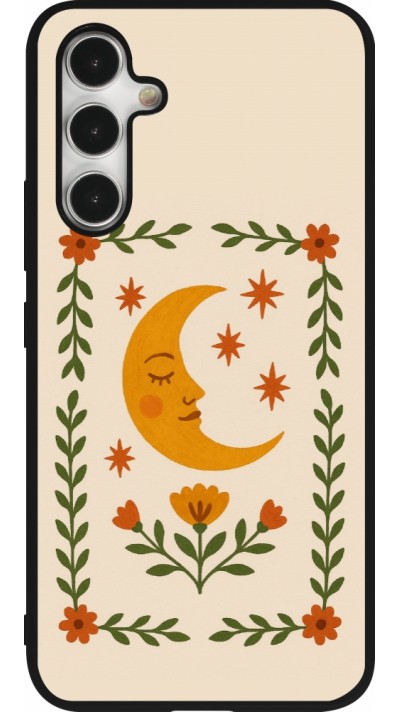 Coque Samsung Galaxy A54 5G - Silicone rigide noir Half moon stamp 2026