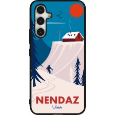 Coque Samsung Galaxy A54 5G - Silicone rigide noir Nendaz Cabane Ski