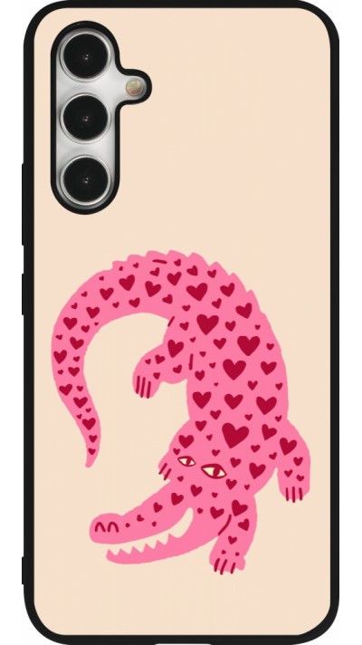 Coque Samsung Galaxy A54 5G - Silicone rigide noir Pink crocodile 2026