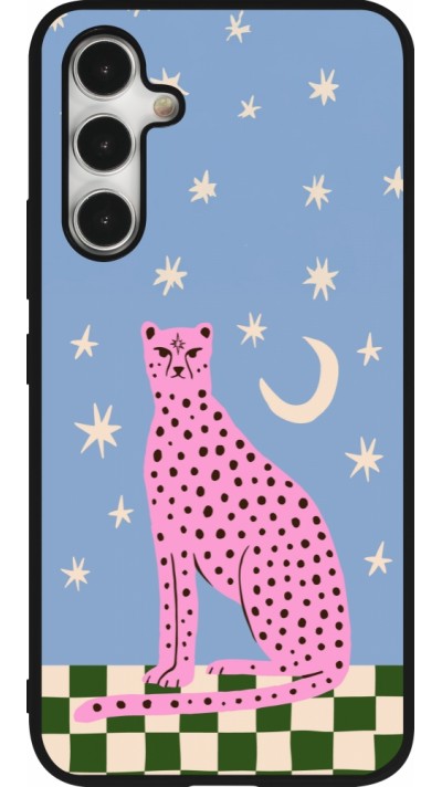 Coque Samsung Galaxy A54 5G - Silicone rigide noir Pink leopard with stars 2026
