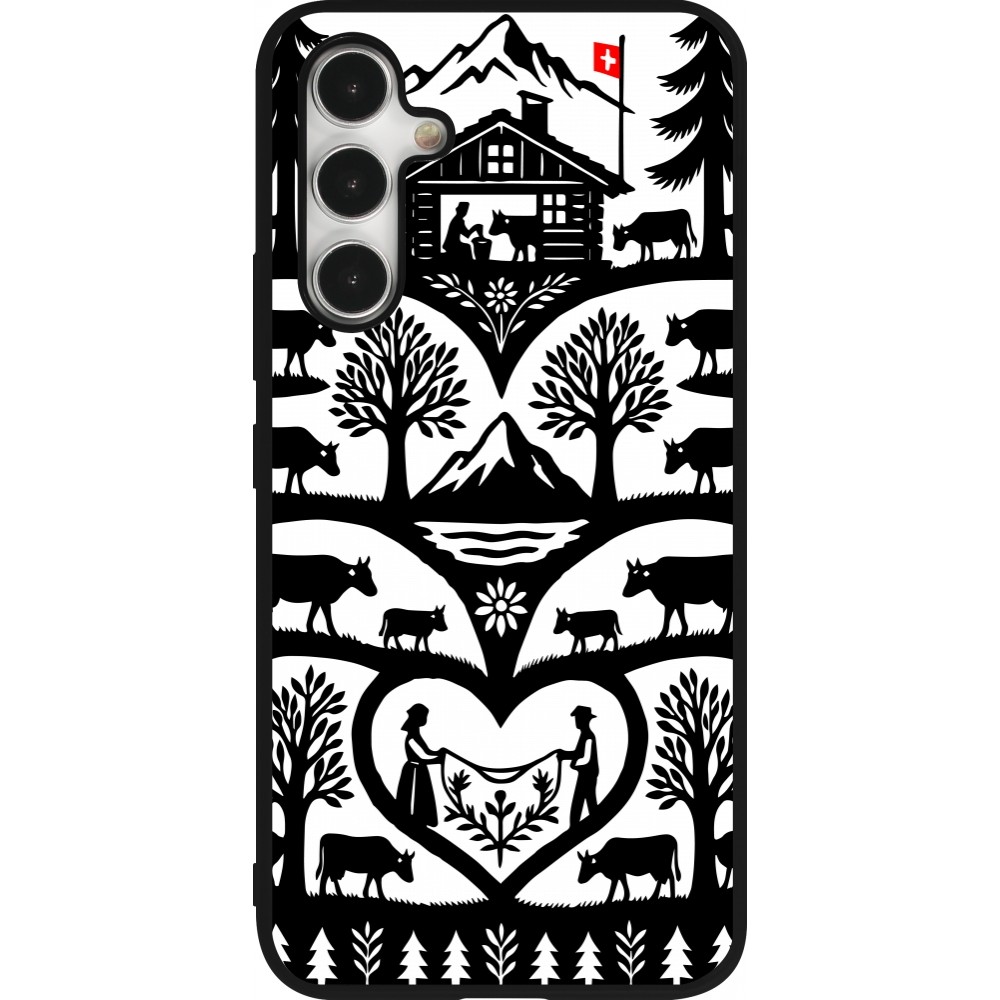Coque Samsung Galaxy A54 5G - Silicone rigide noir Poya Suisse 2